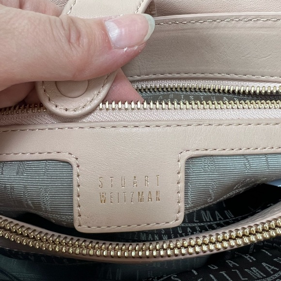 NWT Stuart Weitzman Lamb Leather Studded Bag Shoulder Strap Large - Picture 13 of 13